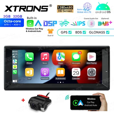 DVR+ 10.25" Android 14 Octa-Core Car GPS Stereo Radio 4G WiFi For BMW E39 M5 E38 - Image 1 of 4