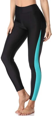 Womens Swim Leggings Surf Leggings High Waisted UPF 50 Long - Image 1 of 4
