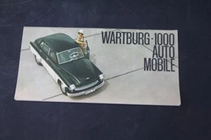 alter Druck Reklame Automobilwerk Eisenach VEB Wartburg 1000 Auto Mobile - Bild 1 von 12