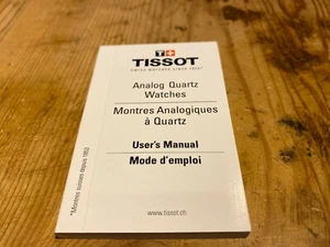 Used - Instruction Manual TISSOT Manual de Instrucciones Analog Quartz Watches - Picture 1 of 2