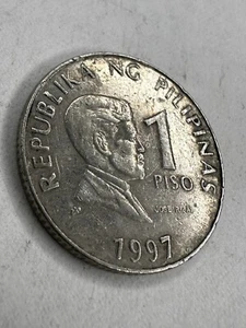 1997 Philippines 1 Piso Coin – Jose Rizal, Circulated (C-15) - Picture 1 of 8