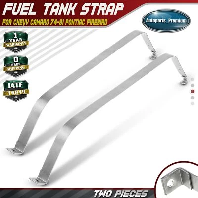 2x Fuel Tank Straps for Chevrolet Camaro Pontiac Firebird 1974-1981 Buick Apollo - Image 1 of 4