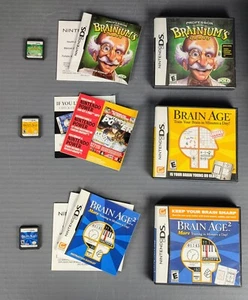 COMPLETE Professor Brainium's Games + Brain Age 1 & 2 (Nintendo DS) CIB - Picture 1 of 6