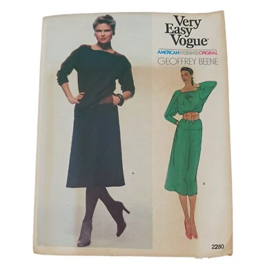 Muy Fácil Vogue Diseñador Americano Patrones 2280 Geoffrey Beene Talla 8 De Colección Foto 1 de 4