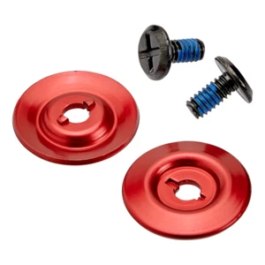 Helmet Hardware Kit - Black Screw / Red Baseplate - Picture 1 of 6