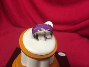 Forever Love Öl Tropfen Edelstahl Liebhaber Lila Ring - Bild 1 von 5