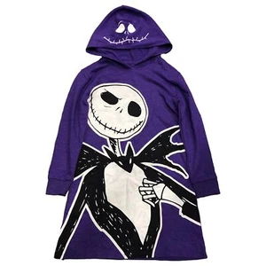 Nightmare Before Christmas Girls Purple Jack Skellington Hoodie Dress - Picture 1 of 2