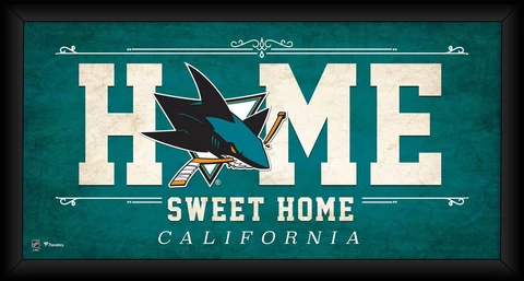 San Jose Sharks Framed 10" x 20" Home Sweet Home Collage Cover
