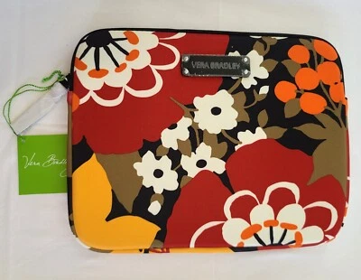Vera Bradley Bittersweet Neoprene Tablet eReader Sleeve 10x8 Padded Zipper N16 - Image 1 of 4