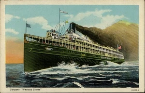 Dampfer "Western States" Schiff Vintage Postkarte - Bild 1 von 2
