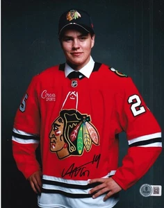 ANTON FRONDELL signed (CHICAGO BLACKHAWKS) Hockey 8X10 photo BECKETT BAS BU41004 - Picture 1 of 1