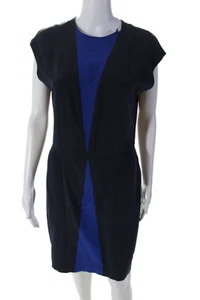 Lacoste Womens Sleeveless Colorblock Zip Straight Dress Black Size EUR 38 - Picture 1 of 7