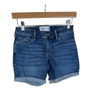abercrombie kids blue denim kid shorts size 13/14 - Picture 1 of 6