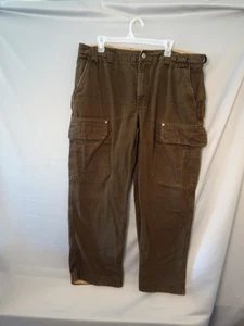 Duluth Trading Co Cargo Pants Mens 40x28 Brown Utility Workwear Outdoor Pockets - Picture 1 of 18