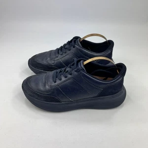 Fitflop F-Mode flache Damen-Sportschuhe marineblau Leder UK 4 bequeme Freizeitschuhe - Bild 1 von 16