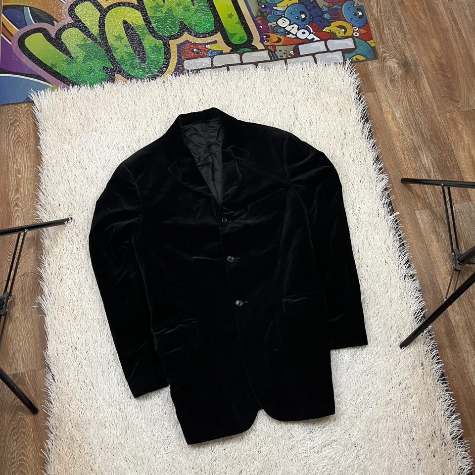Chaqueta Polo Ralph Lauren BLAZER Terciopelo Negra Hombre Talla Grande De Colección Foto 1 de 4