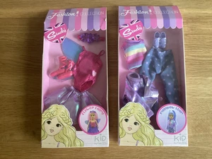 KID KREATIONS Neu Sindy Puppen Modekollektion 2 Outfits Regenbogen und Einhorn - Bild 1 von 6