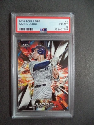 2018 Topps Fire #1 Aaron Judge PSA 6 (EX-MT) #122401745 - Image 1 of 2