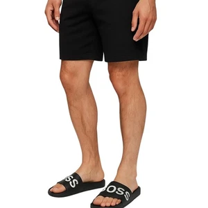 Boss Hugo Boss schwarze Logo-Pantoletten Sandalen – Herrengröße 11 (hergestellt in Italien) - Bild 1 von 8