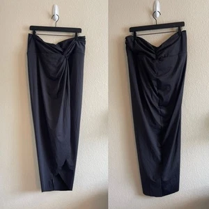 NWT Skims Signature Swim Sarong Skirt in Onyx Black Midi Womens Size 2X - Picture 1 of 8