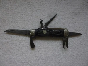 Sehr altes orig. Böker Taschenmesser mit dunklen Griffschalen, Horn ? Solingen - Bild 1 von 12