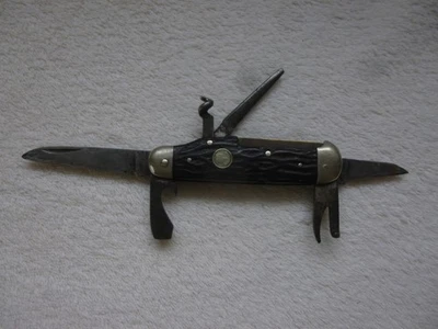 Sehr altes orig. Böker Taschenmesser mit dunklen Griffschalen, Horn ? Solingen - Bild 1 von 4