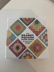 Baraja de cartas cuadrada Granny - 50 diseños de ganchillo de mezcla y combinación y kit para principiantes - Imagen 1 de 1