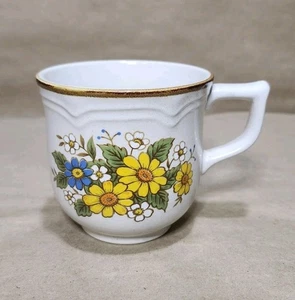 Taza de café de seis tazas de té de diseño vintage de gres 1602 vacaciones Japón floral - Imagen 1 de 5