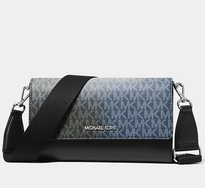 New Michael Kors Jet Set Large Ombré Signature Logo Crossbody Bag Black Dust bag - Image 1 of 4