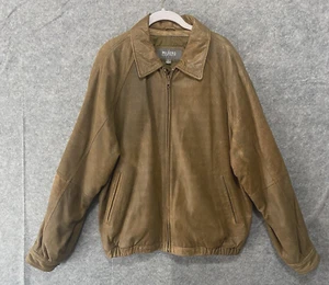 Vtg Wilsons Leather Motorcycle Bomber Jacket Mens Sz L Cognac Brown 80's - Picture 1 of 16