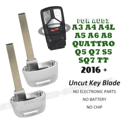Mando a distancia sin cortar para Audi A3 A4L A5 A6 A8 Quattro Q5 Q7 S5 SQ7 TT llave hoja en blanco Foto 1 de 4