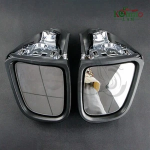 Espejo retrovisor lateral cromado negro apto para BMW K1200LT K1200M 1999-2008 - Imagen 1 de 8