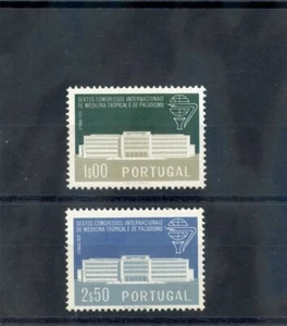 PORTUGAL Sc 836-7 (MI 868-9)*F-VF LH 1958 TROPICAL MED.(LT OFFSET BACK OF 1E) $24 - Imagen 1 de 1