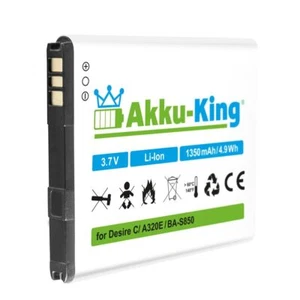 Akku-King Akku für HTC Desire C / Golf / A320E - Li-Ion ersetzt BA S850 - Bild 1 von 2