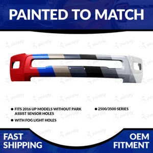 NEW Painted 2010-2018 Dodge RAM 2500/3500 Front Bumper W/ FL & W/O Sensor Holes - Picture 1 of 4