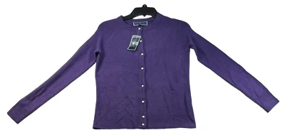 Cárdigan Suéter Karen Scott Para Mujer Talla Petite Petite PP Púrpura Manga Larga Nuevo Foto 1 de 4