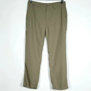 REI 34x28.5 Utility Chino Pants Waterproof Men Flat Front Extra Zip Leg Pocket - Foto 1 di 8