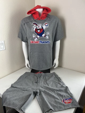 MITCHELL & NESS Men’s Denver Nugget’s Sweatshirt / Short Set Size Large ( NWOT ) Cover