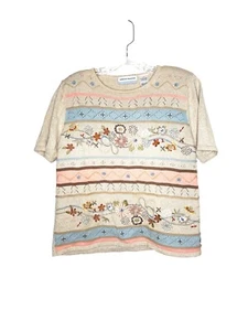Alfred Dunner Damen Pullover bestickt Landhaus Blumen Granny Petite Large - Bild 1 von 12