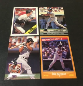Don Mattingly 4 Karten Lot Donruss 92 Fleer Ultra Score Highlights Topps Yankees - Bild 1 von 1