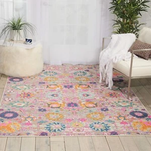 Nourison Passion Silver 5'3" x 7'3" Area -rug, Boho, Moroccan, Bed Room, Livi... - Picture 1 of 11