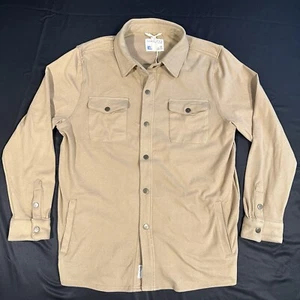 Laguna Men’s Over Shirt Long Sleeve Button Down XL Tan California Chill Flannel - Picture 1 of 9