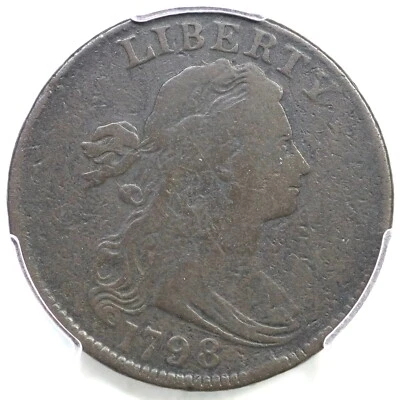 1798 S-158 R-4 PCGS VG 10 Draped Bust Large Cent Coin 1c - Image 1 of 3