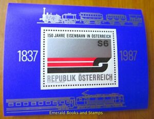 EBS Austria 1987 150 Years Austrian Railways ANK Block 11 MNH**