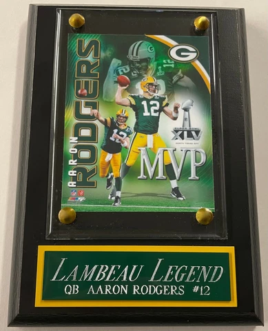 AARON RODGERS GREEN BAY PACKERS CARD/PHOTO PLAQUE FOR YOUR MAN CAVE WALL DECOR Cover