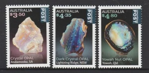 AUSTRALIA 2025 ÓPALOS diseño conjunto de 3 estampillas INTERNACIONALES MNH - Imagen 1 de 1