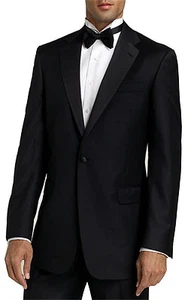 Men's Black Tuxedo. Size 40S Jacket & 34S Pants. Formal, Wedding, Prom, Dress - Picture 1 of 2