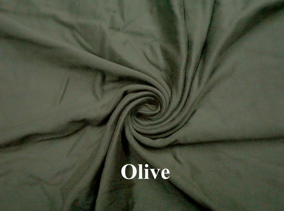 Tejido tejido de punto de polietileno cepillado doble - colores sólidos - se vende por yarda Foto 1 de 1