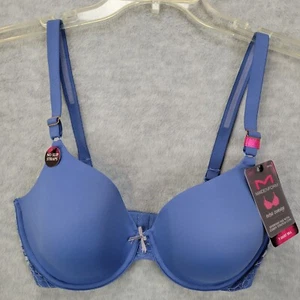 Maidenform Extra Coverage T-Shirt Bra One Fab Fit Blue DM7958 Womens 34DD NWT - Picture 1 of 7