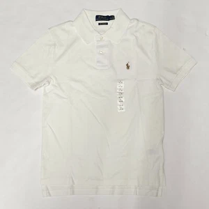 Polo Ralph Lauren Interlock Boy's Short Sleeve Polo Shirt, White, Large (14-16) - Picture 1 of 2